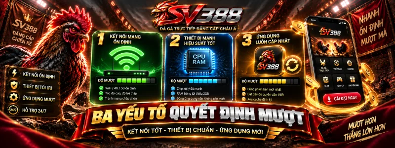 Tải App SV388 - Soạn Máy Sẵn Sàng Rồi Cài Một Lần Ăn Ngay 3 Ba yếu tố quyết định app SV388 chạy mượt hay giật