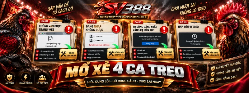 Bốn ca lệnh rút tiền SV388 bị treo và cách gỡ