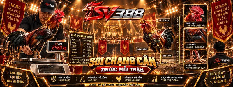 Chọn gà cựa sắt qua chạng cân và tướng trên SV388
