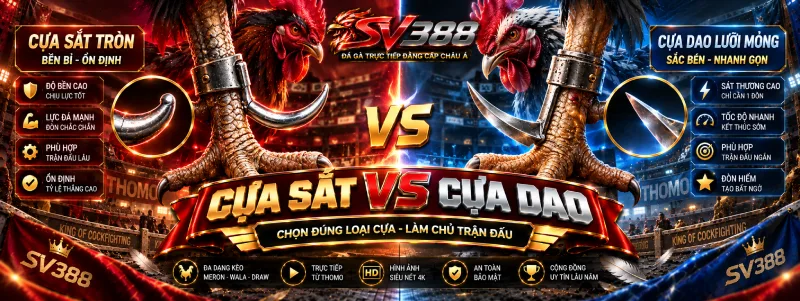 Cựa sắt khác cựa dao thế nào trên đá gà cựa sắt SV388