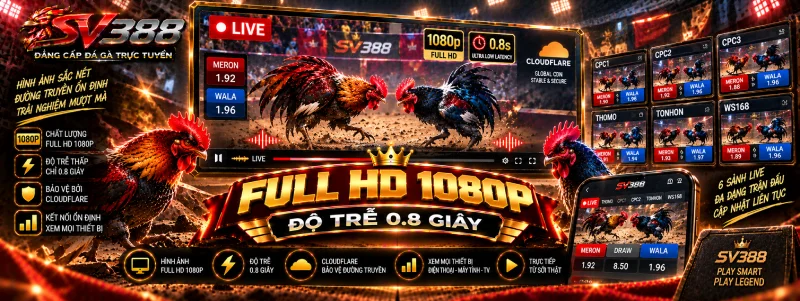 Thông số phát trực tiếp đá gà SV388 Full HD 1080p