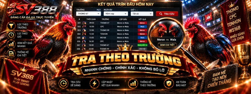 Tra bảng kết quả đá gà SV388 theo từng trường Thomo