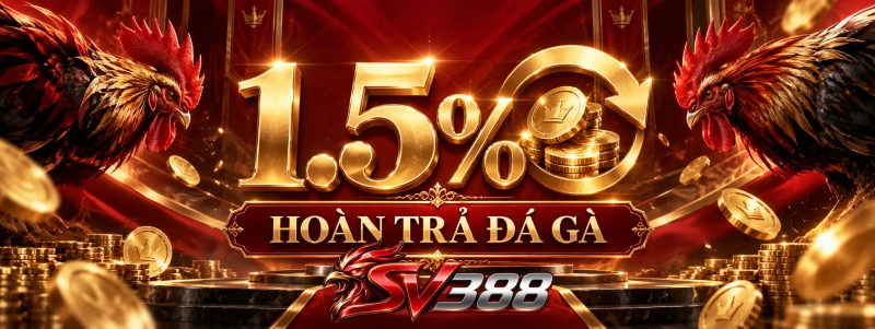 Hoàn Trả Đá Gà SV388 - Nhận Lại Phần Trăm Tổng Cược Mỗi Ngày