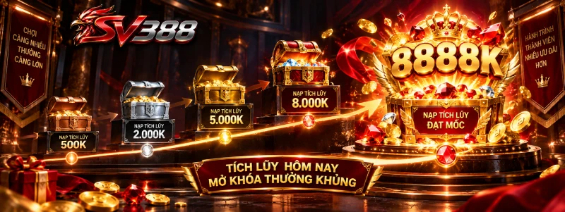 Lộ trình thăng hạng VIP nhận 8888K SV388